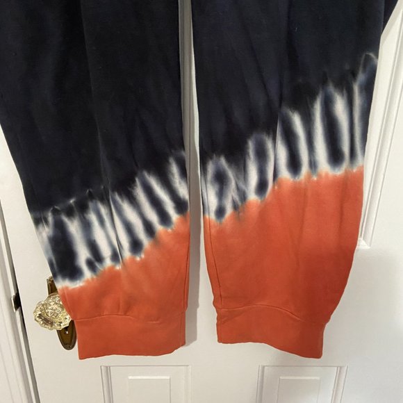 NWT Torrid Everyday Fleece Mid-Rise Sweatpants Tie Dye Orange / Black - Picture 9 of 9